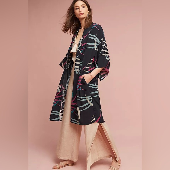 Anthropologie Maeve Kira Kimono Duster Womens Size Medium Large Lounge - Picture 1 of 15
